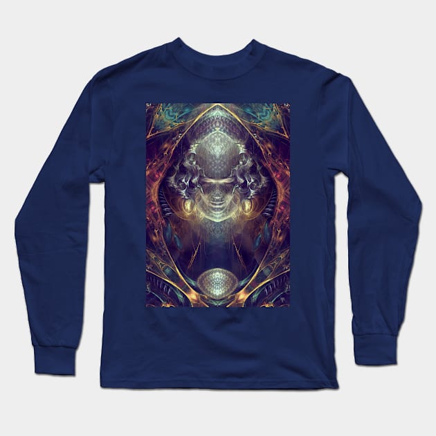 Subconscious New Growth - Visionary Fractal Manipulation - Manafold Art Long Sleeve T-Shirt by Manafold